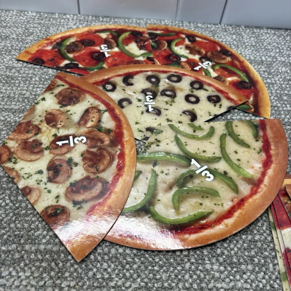 Pizza Fractions Fun Learning Resources Game Homeschool Math 100%‎ Complete